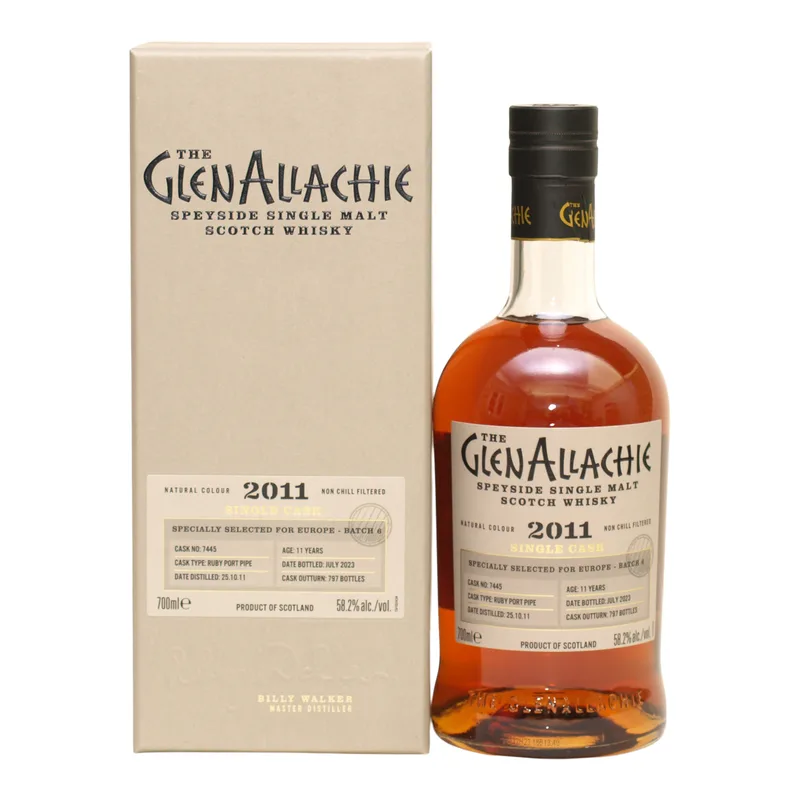 Glenallachie – 11 Year Old 2011/2023 Ruby Port Cask Europe Batch 6 (70cl, 58.2%)