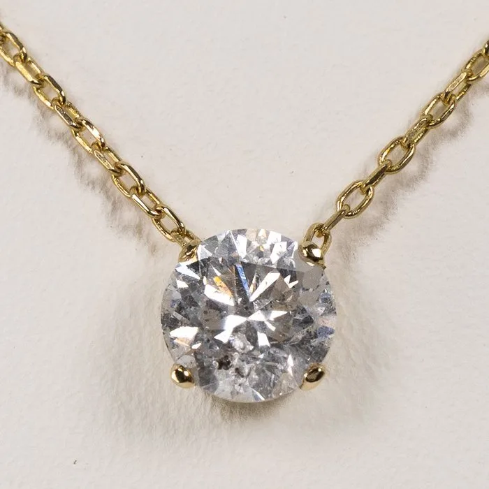 Necklace with pendant - 14 kt. Yellow gold - 0.95ct. tw. Diamond (Natural) - GCI
