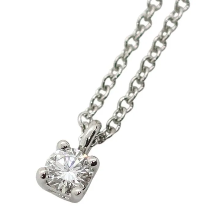 Tiffany & Co. - Necklace with pendant - Solitaire Diamond Pendant Platinum - 0.12ct. tw