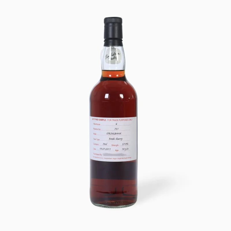 Springbank – 14 Year Old (2011) Duty Paid Sample (Fresh Sherry)