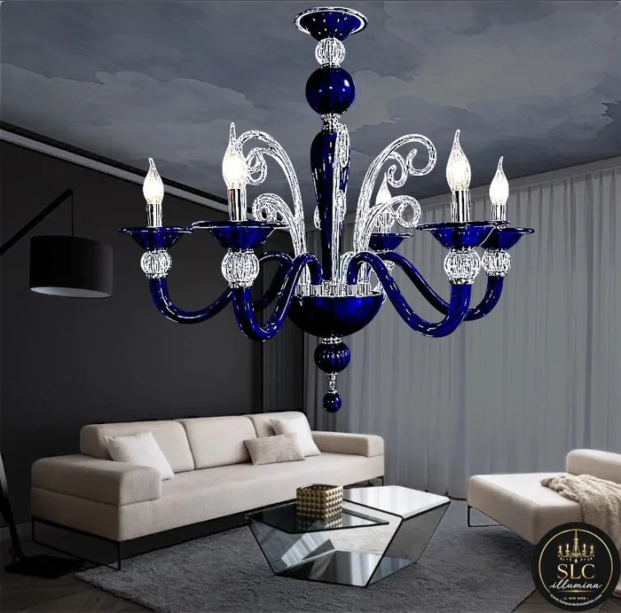 SLC Illumina - MG - Chandelier - K.Blue - Crystal - Chandelier KBlue6L