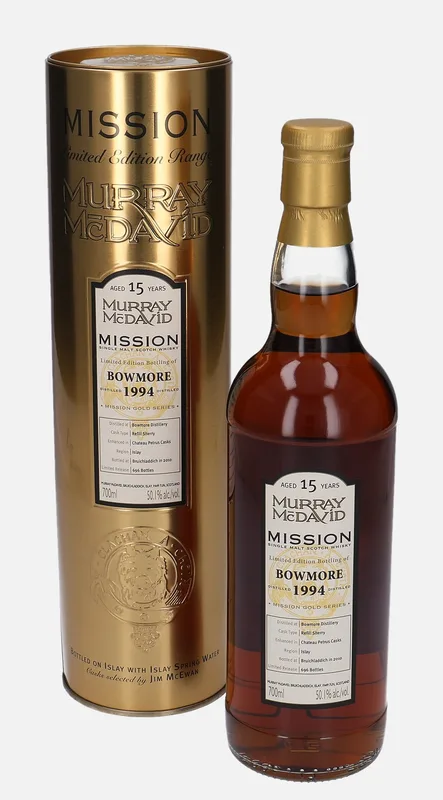 Bowmore – 1994 15 Year Old Murray McDavid Mission Gold Series