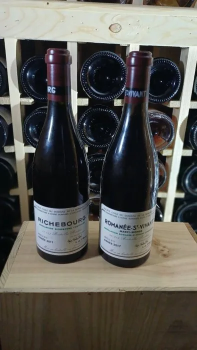 Domaine de la Romanee-Conti; 2011 Richebourg & 2017 Romanee-St-Vivant - Burgundy Grand Cru - 2 Bottles (0.75L)