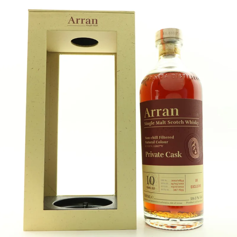 Arran – 2012 10 Year Old Private Cask #854 UK Exclusive (70cl, 59.5%)