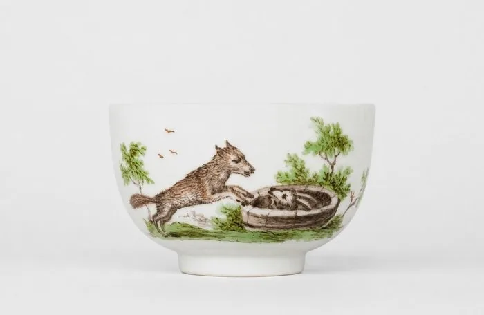 Meissen - Der Wolf und die 7 Geißlein. - Cup - Porcelain - "Rare"