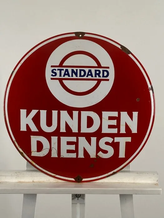 STANDARD - Enamel sign - Ø50cm - Made of thick steel sheet and enamel