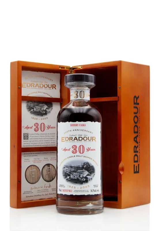 Edradour – 30 Year Old 1995 Sherry Casks Batch No.1 200th Anniversary (70cl, 56.3%)