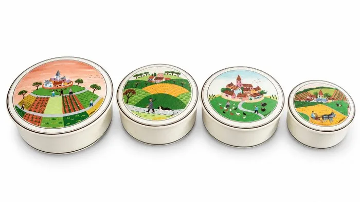 Villeroy & Boch - 4 Boîtes « Design Naïf » - Table service (4) - Naive Design - Porcelain - Table service