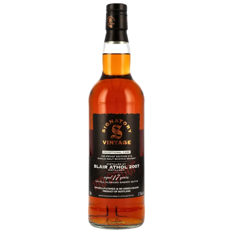Blair Athol – 17 Year Old Signatory Vintage 100 Proof Exceptional Cask #12
