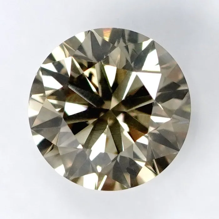 1 pcs Diamond (Natural coloured) - 0.71 ct - Round - Fancy Brownish Yellow - VS2 - International Gemological Institute (IGI)