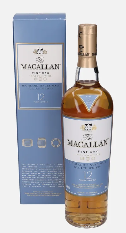 Macallan – 12 Year Old Fine Oak Triple Cask Matured (70cl, 40%)