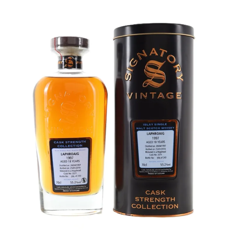 Laphroaig – 18 Year Old 1997 Signatory Vintage Single Bourbon Cask #3371 (2016) (70cl)