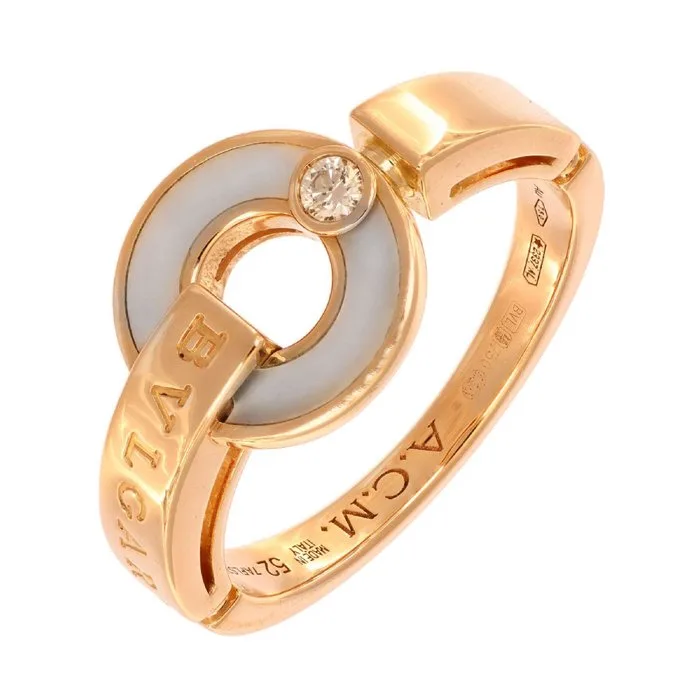 Bvlgari - Ring - Bvlgari Bvlgari - 18 kt. Rose gold - 0.04ct. tw. Diamond (Natural)
