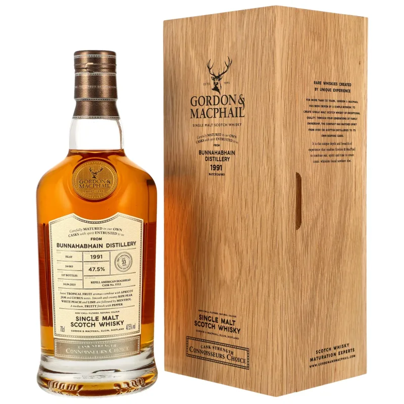 Bunnahabhain – 33 Year Old 1991 Refill American Hogshead #5512 Connoisseurs Choice
