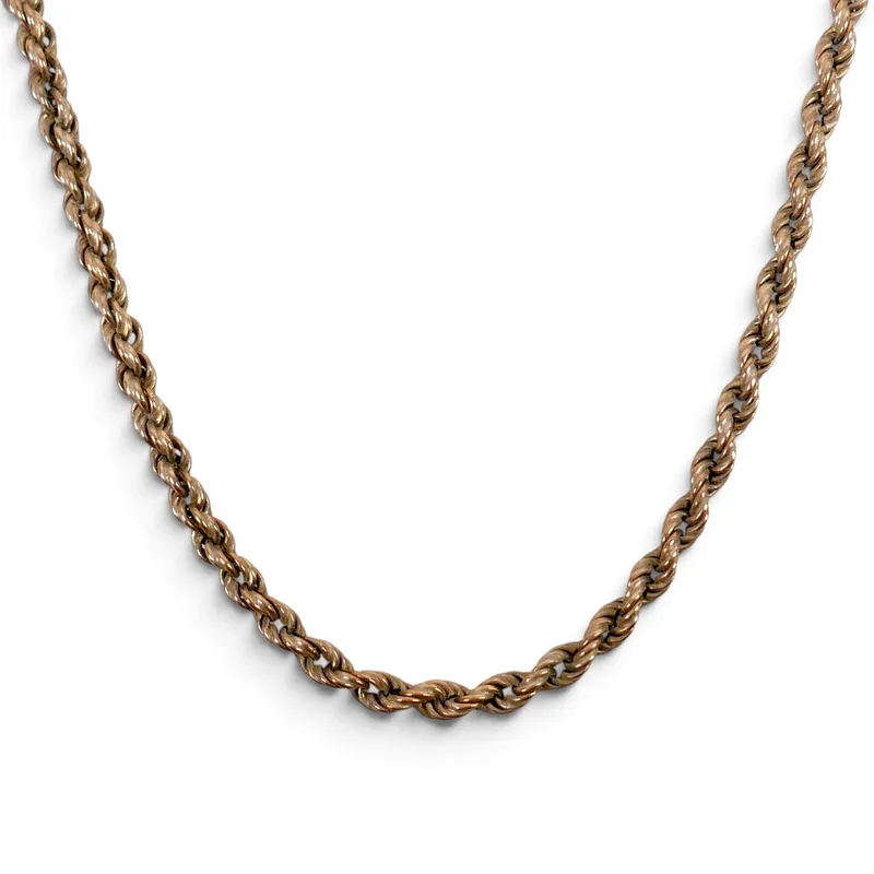 A 9CT Gold Rope-Twist Effect Chain