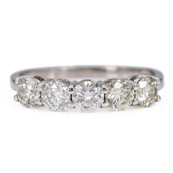 Ring - 14 kt. White gold - 1.15ct. tw. Diamond (Natural) - GCI