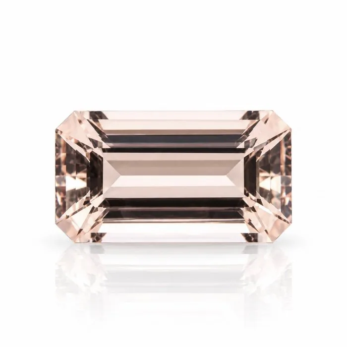 1 pcs Pink, Orange Morganite - 5.49 ct - International Colored Gemstone Association (ICA GemLab) - Precision Well Cut Gem