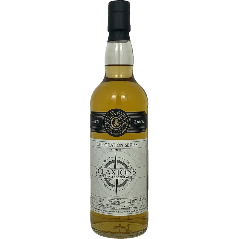 Bunnahabhain – 4 Year Old Fresh Bourbon Barrel Claxton's Exploration Series 5th Release (70cl, 50%)