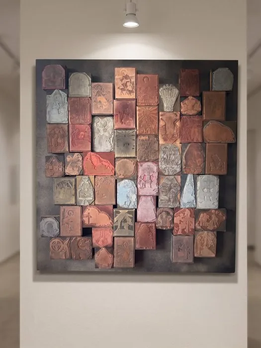 Printing blocks - Netherlands - Exclusive Wall Artwork: Authentic Dutch Catholic Devotional Clichés on Panel