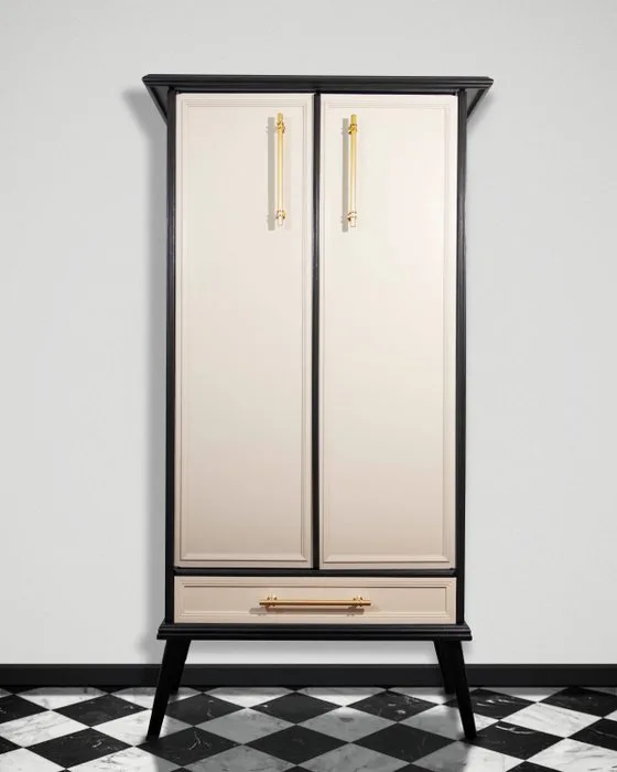 Liquor cabinet - Wood - Mobile bar in Chanel style