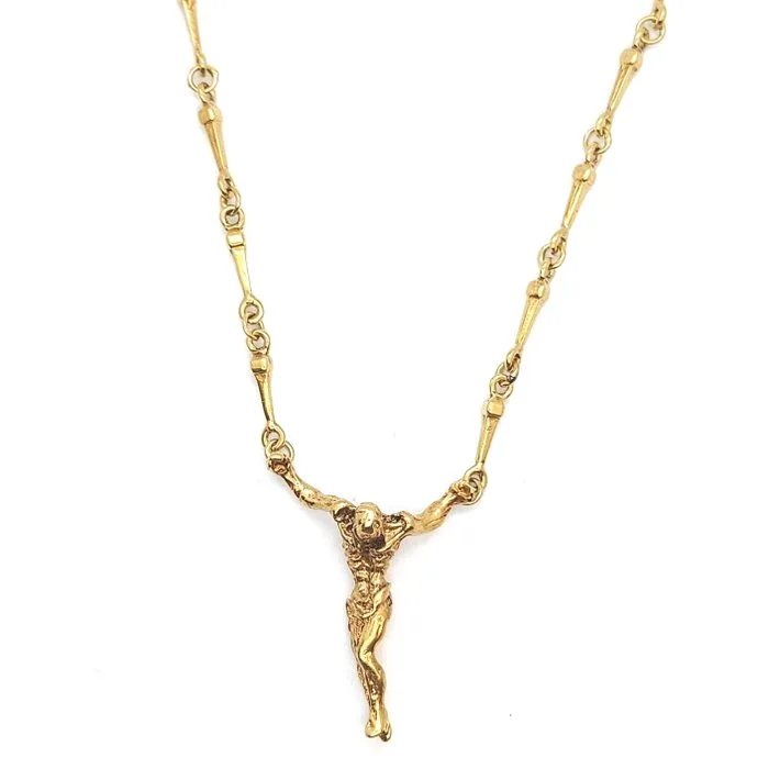 Necklace with pendant - 18 kt. Yellow gold