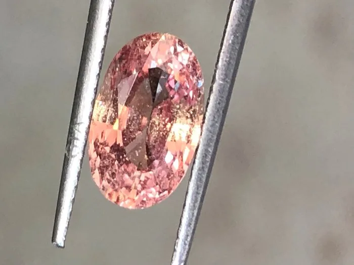 1 pcs Orange, Pink Sapphire padparadscha - 4.12 ct - Gem research Swiss Lab (GRS)