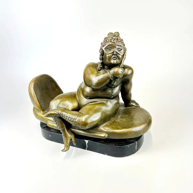 Bronze Botero Style Girl