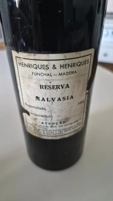 NV Henriques & Henriques, Reserva Malvasia (Bottled in 1964) - Reserva, Malmsey (Malvasia) - Madeira - 1 Bottle (0.75L)