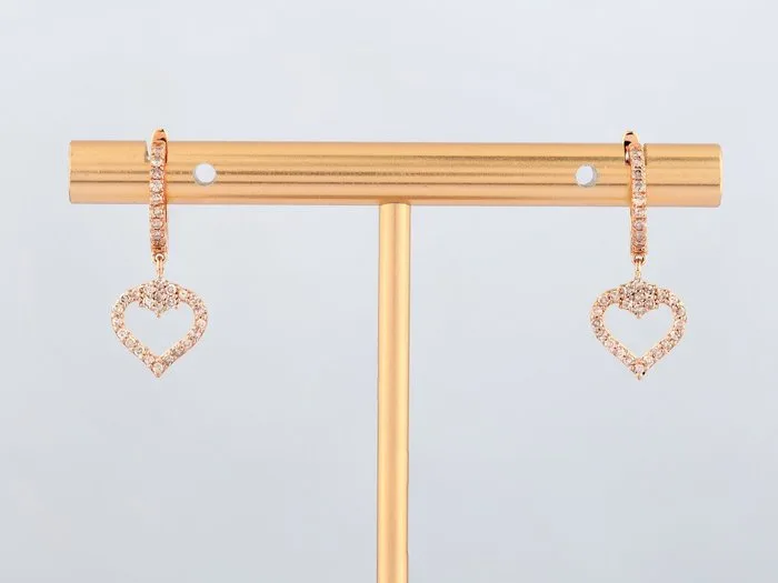 Earrings - 14 kt. Rose gold - 0.29ct. tw. Diamond (Natural)