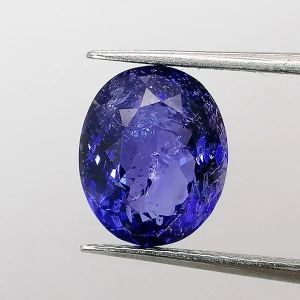 1 pcs Blue, Violet Tanzanite - 3.31 ct - Instituto Gemólogico Español (IGE)