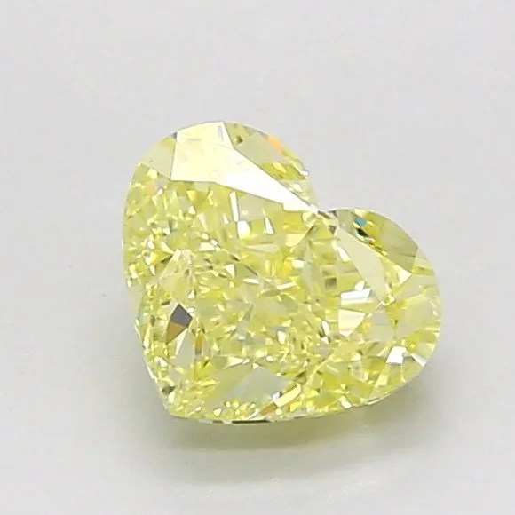 1 pcs Diamond (Natural coloured) - 1.01 ct - Heart - Fancy Yellow - VS2 - Gemological Institute of America (GIA)