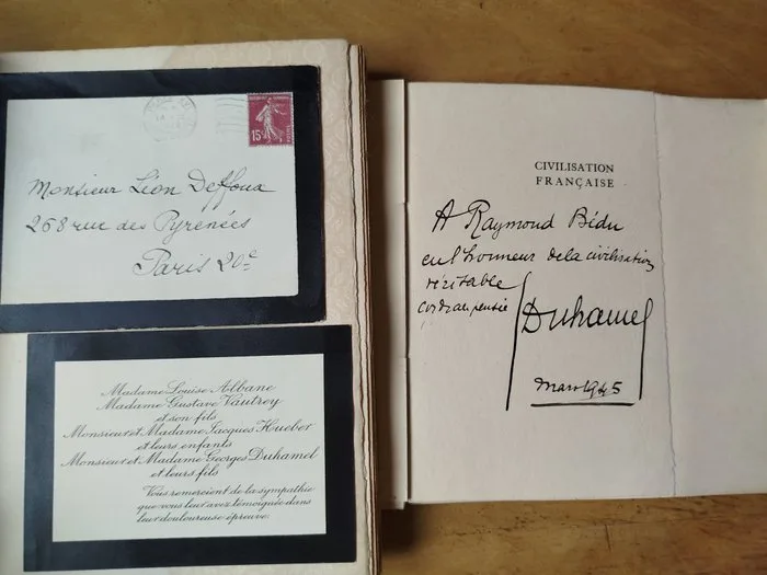 Signé; Georges Duhamel - (signé) Suite hollandaise + Civilisation française - 1925