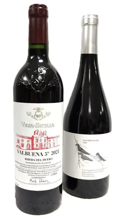 2021 Vega Sicilia, Valbuena 5º Año & 2023 Bodegas Valdemonjas, Los tres dones - Ribera del Duero Reserva - 2 Bottles (0.75L)