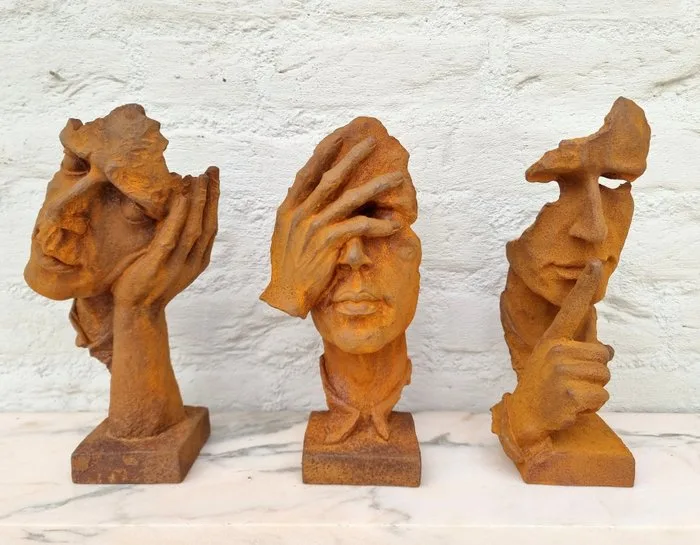 Figurine - Horen zien zwijgen (3) - Iron