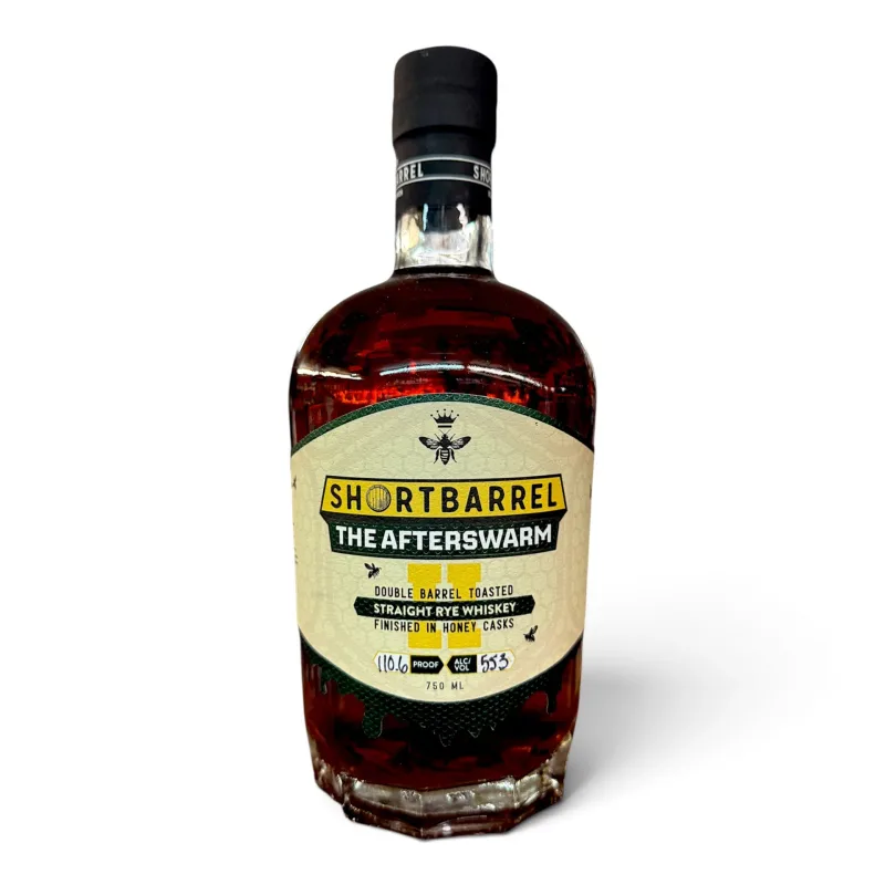 Shortbarrel The Afterswarm II Double Barrelled Honey Cask Finished Toasted Straight Rye Whiskey (2025) (75cl, 55.3%)