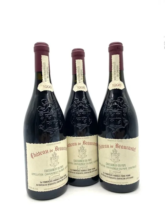 1998 Château de Beaucastel - Châteauneuf-du-Pape - 3 Bottles (0.73L)