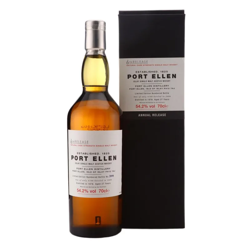 Port Ellen – 1978 Natural Cask Strength 27 Year Old - 6th Release (70cl, 54.20%)
