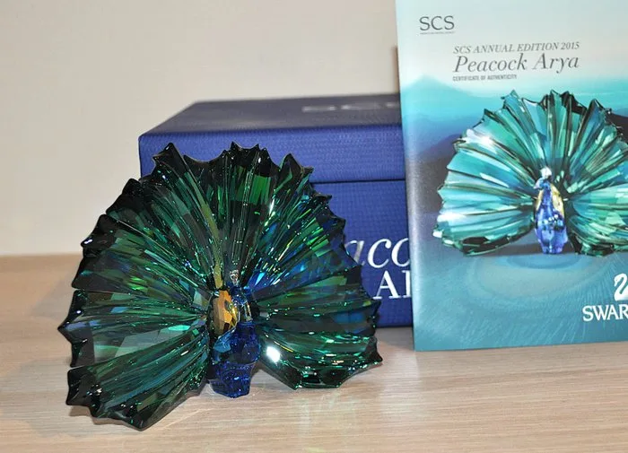 Swarovski - Figure - SCS - Annual Edition 2015 - Peacock Arya - 5063694 - Box + Certificate - Crystal, Glass