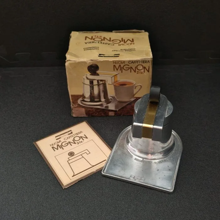 1960s Cafetera espresso Bialetti Nuova Mignon • Art Déco • RARO - Luigi Bialetti - Coffee pot - 2 tazze - Metal, Bakelite