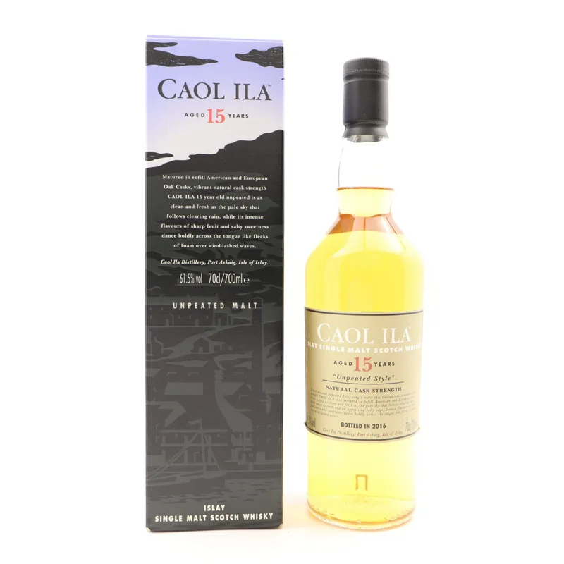 Caol Ila – 15 Year Old Unpeated 2016 Release (70cl, 61.5%)