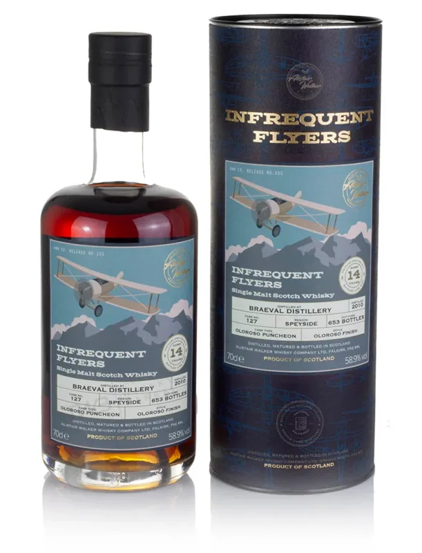 Braeval – (Braes of Glenlivet) 14 Year Old 2010 Infrequent Flyers (58.9%)