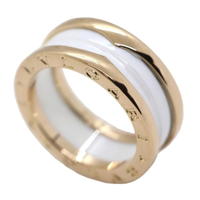 Bvlgari - Ring - B.zero 1 - 18 kt. Rose gold, white ceramic