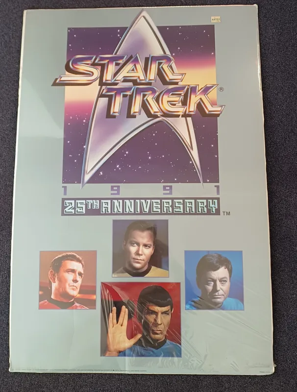 Star Trek 1991 25th Anniversary poster, from 1991, by Portal Publications