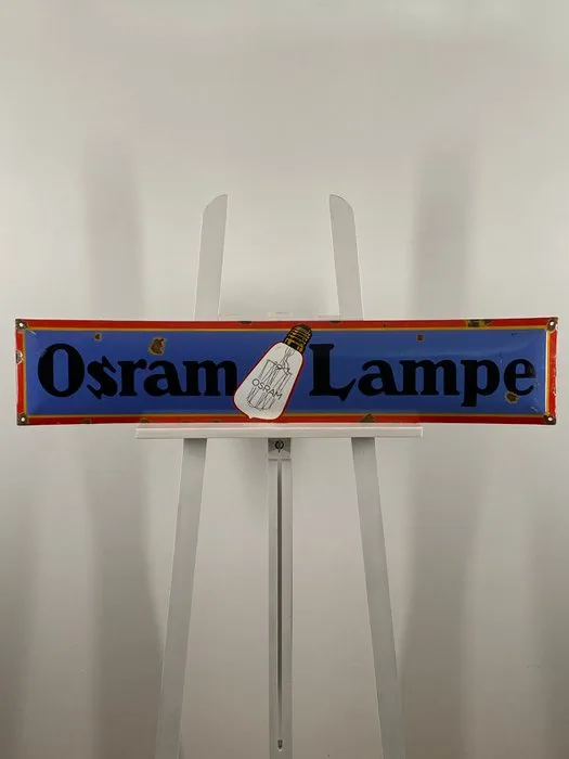 OSRAM - Enamel sign - 100x20cm - Made of thick steel sheet and enamel