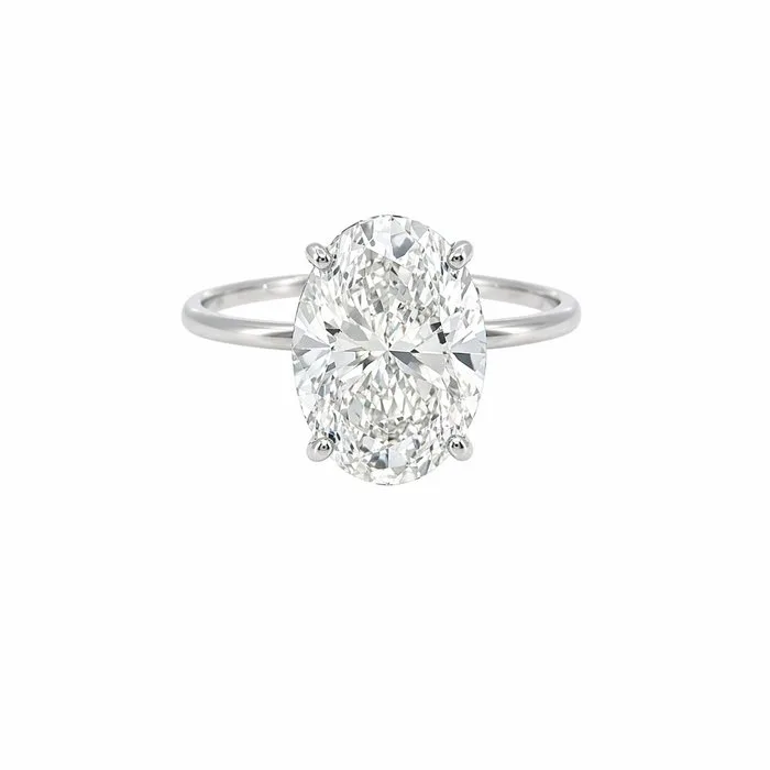 Ring - 14 kt. White gold - 5.01ct. tw. Diamond (Lab-grown)