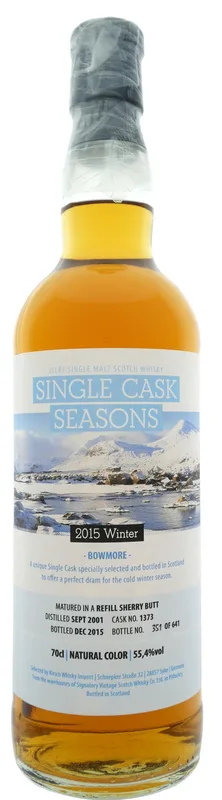 Bowmore – 2001-2015 Winter 2015 Single Cask Seasons Signatory Vintage
