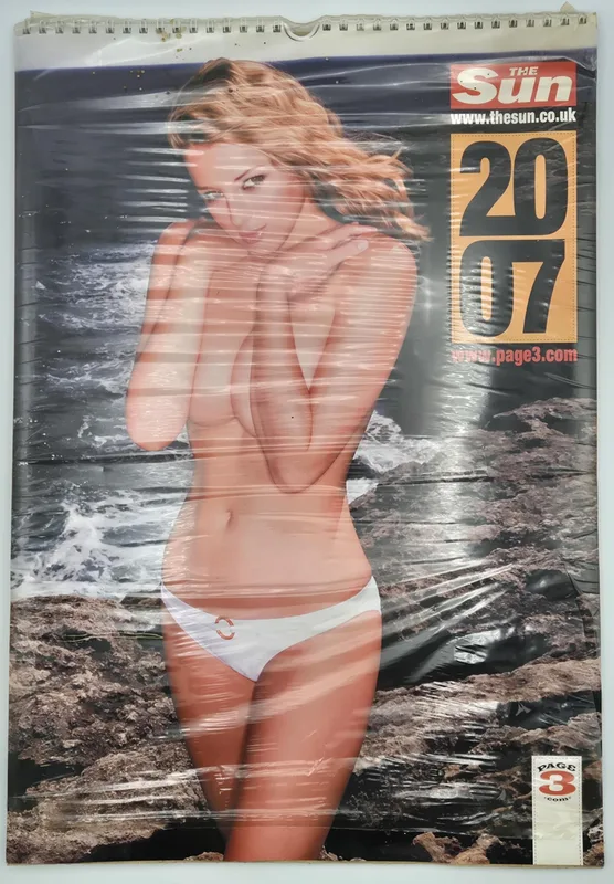 Unopened The Sun Page 3 calendar from 2007. 42cm x 30cm