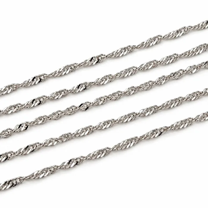 Necklace - 18 kt. White gold - Made in Italy - Handmade