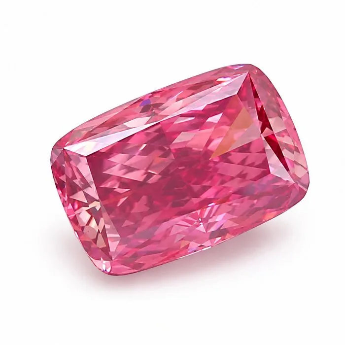 1 pcs Diamond (Fancy coloured lab-grown diamond) - 4.01 ct - Cushion - Fancy vivid Pink - VVS2 - International Gemological Institute (IGI)