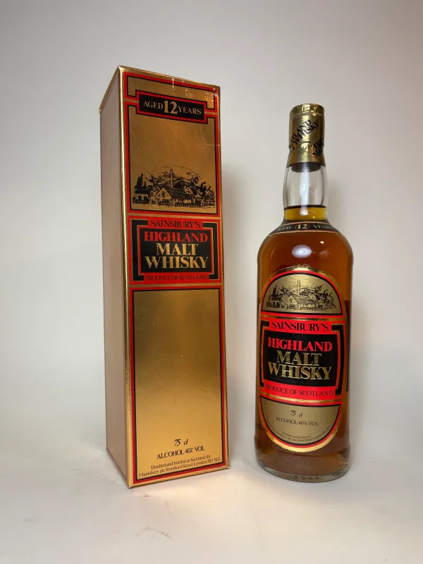 Sainsbury's 12 Year Old Highland Malt Whisky 1980s (75cl, 40%)
